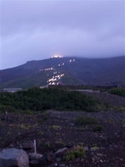 lighting the way up fuji